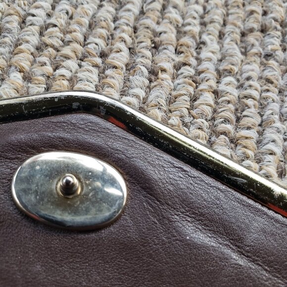 Vintage Etienne Aigner Brown Leather Handbag Purse - Picture 8 of 13